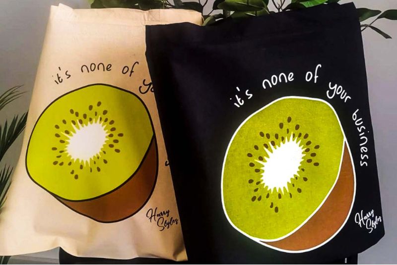 Totebag de algodon, diseño de kiwi